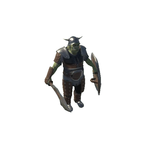 Orc Warrior with Sword and Shield